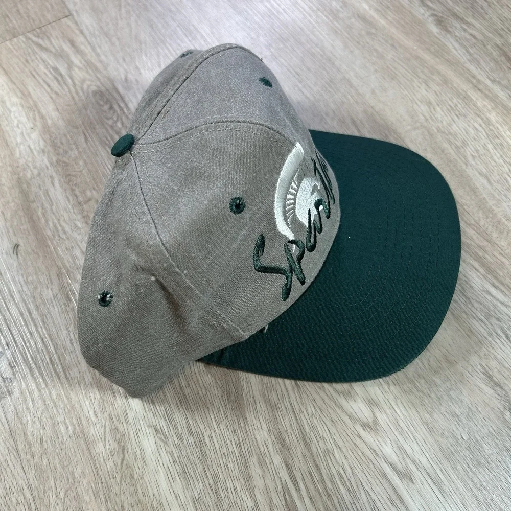 VTG Michigan State Spartans Snapback Hat‎ NCAA College The Game Gray Green Cap